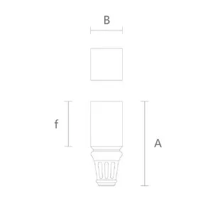 Sturdy furniture feet fluted with reeds square